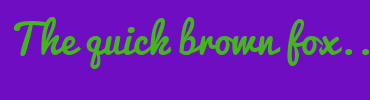 Image with Font Color 42B61C and Background Color 6E0DC1
